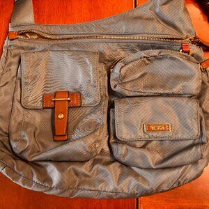 Tumi Crossbody Gray Bag with Pockets